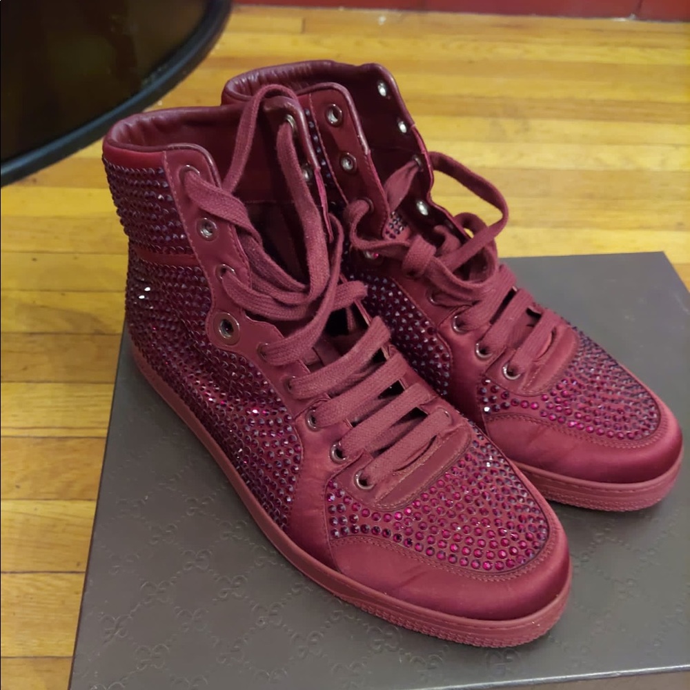 Mens Gucci Swarovski High-Top Sneaker